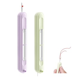 2-in-1 Needle Threader & Seam Ripper: A Multifunctional Sewing Essential. This Plug-in Needle Threader Set Comes with Both Needle Threading and Seam Ripping Tools, Presented in a Stylish