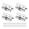 Luomorgo 4 Pcs Spring Loaded Hinges for Cabinets, 1.5 Inch Length Stainless Steel Spring Hinges Self Closing