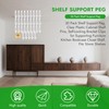 32 Pcs Clear Plastic Shelf Support Pegs 5mm Self-Locking Cabinet