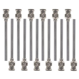 12pcs 1.5" 12Ga Stainless Steel Dispenser Dispensing Blunt Needle Tips for Glue