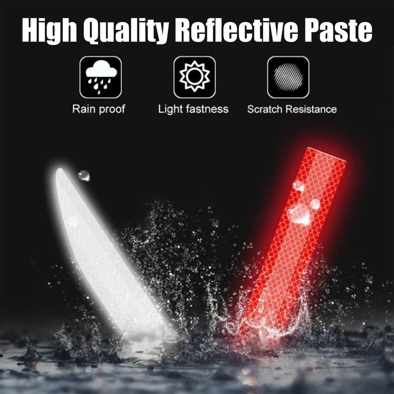 CGEAMDY Universal for Car, Strong Reflective Sticker, Red Strong Reflective