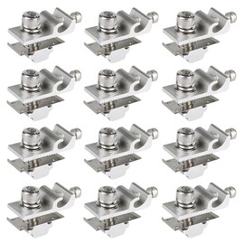 Kellegour 12Pieces Solar Panel Grounding Clamp,Mounting Solar Module,Solar Panel Grounding Clip,Solar Panel Earthing Clip,Solar Rail End Clamp,for Solar Mounting System Roofs,Carports,Floors