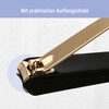 TITANIA Fußnagelknipser mit Auffangbehälter • Nagelknipser für dicke Fußnägel •