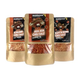 Schlump-Chili Chisa Medium Hot Chili Salt Refill Pack Spice Mix with Sea Salt and Habanero Chilis Suitable for Spice Mills with Stainless Steel Grinder or Ceramic Grinder (1 x 50 g)