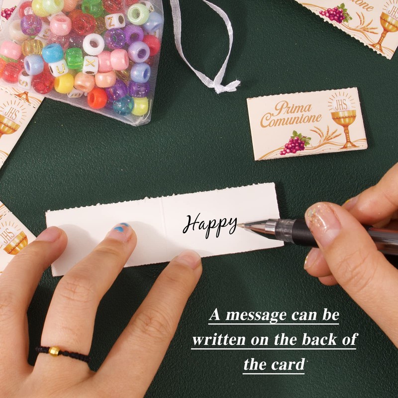 50 x Oganza bags with 50 x Prima Communion cards
