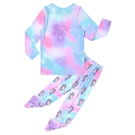 Rainbow Unicorn Pjs for Girls Matching 18-inch Dolls Cotton Pjs Set, Size 10 11