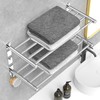 Adjustable Towel Bar for Bathroom Wall Mount17-30.7inch Adhesive Shower Towel