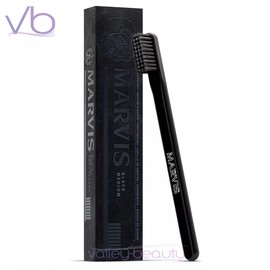 MARVIS Elegant Signature Black Italian Toothbrush with Medium Strength Bristles