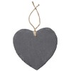 Slate Heart with Hanger 15 x 14 cm