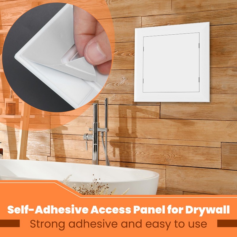 GCGOODS 8" x 8" Self-Adhesive Access Panel for Drywall, Plastic