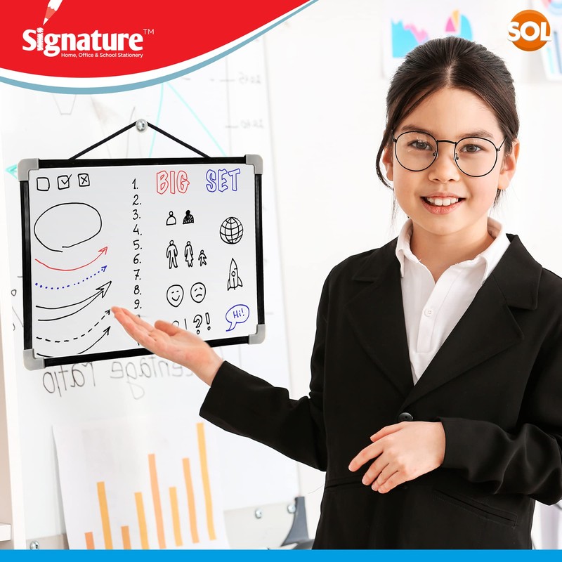 SOL Magnetic Whiteboard A4 with Pen | 29 x 24cm