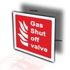 4 Pack - Gas Shut Off Valve Marker Sticker -
