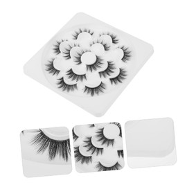 Baluue 7 Pairs Fake Eyelashes Thick Eyelashes Dramatic Eyelashes Black Eyelashes Art Eyelashes Fluffy Fake Lashes Wispy Eyelashes 3d Lashes False Eyelashes Makeup Eyelash Imitation