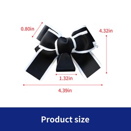 Wmavale Car Purse Hooks,2 Pcs Cute Creative Hidden Decoration,Automobile Bow Back Seat Headrest Hooks Universal For Most Cars (Black)