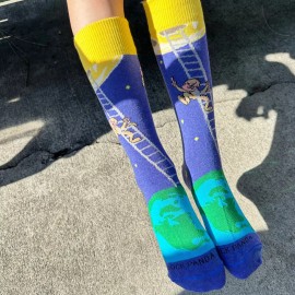 Sock Panda It is Good to Dream - Monkey Climbing Ladder to the Moon Socks from the Sock Pan