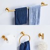 Brushed Gold Bathroom Hardware Set 10 Piece with Towel Racks