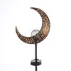 HDNICEZM Solar Garden Light Outdoor Decorative, Moon Decor Crackle Glass