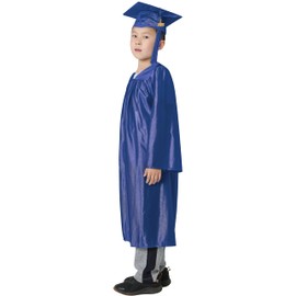 GraduatePro Kindergarten Graduation Cap and Gown Package Class of 2025 for Kids with Stole Certificate as Party Gift Royal 33