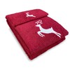 Tex Family Hand Towel Set Deer Border Pure Cotton Made