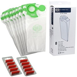 SEBO Felix Dart Genuine Vacuum Cleaner Bags (Pack of 8 + 10 Fresheners)