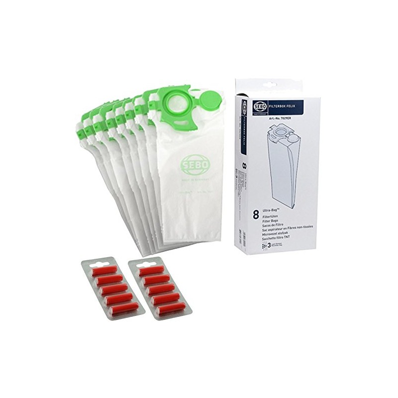 SEBO Felix Dart Genuine Vacuum Cleaner Bags (Pack of 8
