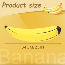 UILYNIU 2 Stück Aufblasbare Banane, 64CM Banane Aufblasbar Spielzeug Erwachsenes Kinder, Wasserspielzeug Badespielzeug für Pool Strand Sommer Badespaß Fasching Karneval Motto Party Deko (2PCS)
