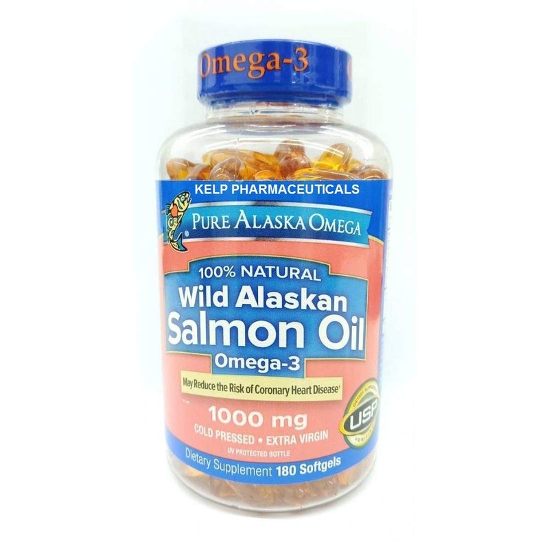Pure Alaska Omega Wild Alaskan Salmon Oil 1000 mg Softgels