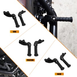 HCmotorku Motorcycle Rear Passenger Foot Pegs Footrest Mount Bracket Fit for Indian Scout 2015-2025 Scout Sixty 2016-2025 Bobber 2018-2025 (Matte Black)