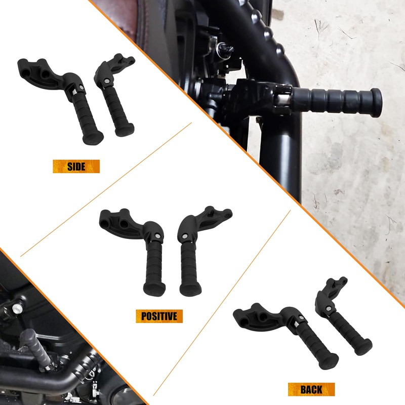HCmotorku Motorcycle Rear Passenger Foot Pegs Footrest Mount Bracket Fit