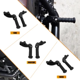 HCmotorku Motorcycle Rear Passenger Foot Pegs Footrest Mount Bracket Fit for Indian Scout 2015-2025 Scout Sixty 2016-2025 Bobber 2018-2025 (Matte Black)