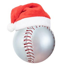3.15” Christmas Baseball Ornament Glass Blown Christmas Ball Ornaments for 2024 Christmas Tree Decoration - Christmas Ball Ornaments Balls for Xmas Holiday Party Tree Decoration