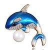 Dolphin Brooch Fish Brooch Pin Animal Brooch K41, Metal