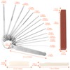 Iyowei Guitar Bridge Saddle Nut File Set, 13pcs Grinding Needles