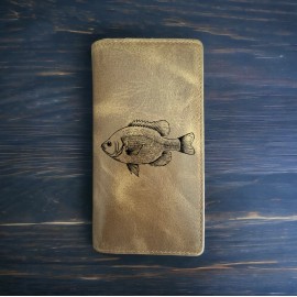 Unbranded Bluegill Rodeo Wallet Cowboy Western Buffalo Leather Premium Fish Animal NEW