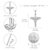 Nurse Necklace 925 Sterling Silver Nurse Pendant Caduceus Angel Wings