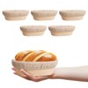 Nalcant 5 Pack Oval Banneton Proofing Basket Set 6 Inch,