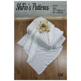 Knitting Pattern for Babies Shawl, Baby’s Shawl Knitting Pattern, Square Shawl Pattern, Babies Shawl 4ply Knitting Pattern, 4ply Baby Blanket Knitting Pattern, KP293
