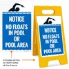 Notice No Floats in Pool Or Pool Area Folding Floor