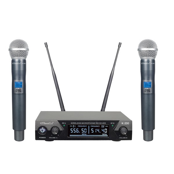 GTD Audio UHF Wireless Microphone System Karaoke mic with 2