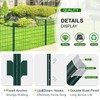 FOREHOGAR Metal Fence Post 3 Feet Green, Pack of 8,