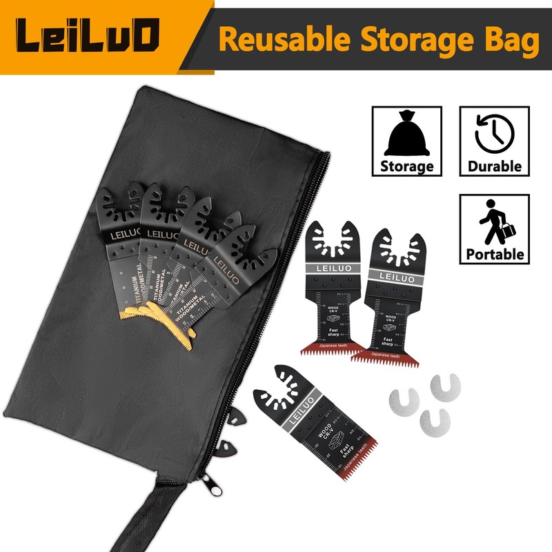 LEILUO 100 Pcs Multitool Blades Japanese Teeth Fast Cutting Oscillating