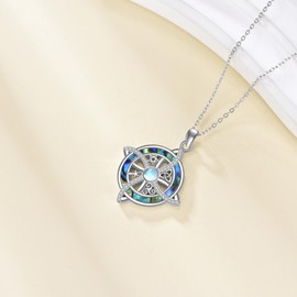 URONE Nudo De Bruja Plata Original Witches Knot Necklace 925 Sterling Silver Celtic Knot Witch Pendant Witchy Jewelry Gifts for Women