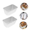 Ciieeo 2pcs Aluminium Alloy Bread Molds Toast Baking Pans for