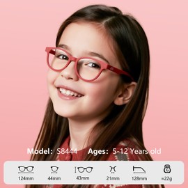 EYEBUDDY Blue Light Glasses for Kids, Kids Fake Glasses for Boys Girls, Clear Bluelight Glasses for Ages 5-12