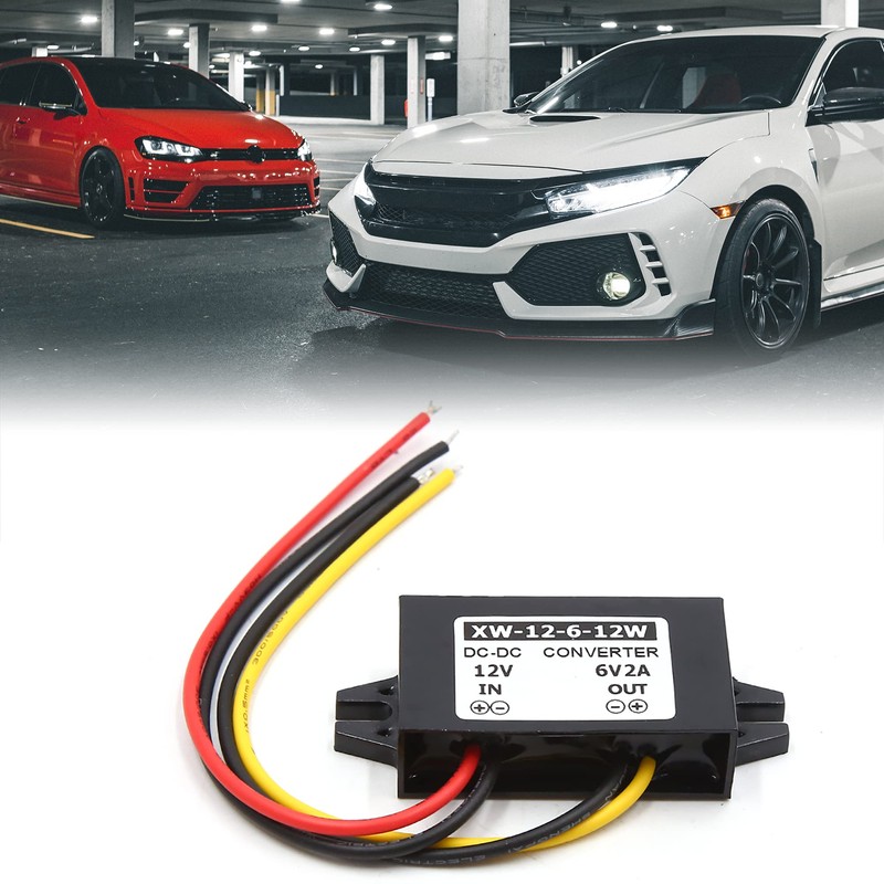 uxcell DC 12V to 6V 2A Car Reducer Power Supply