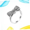 SAFIGLE Fashionable Zirconia Ring Bow Women's Jewelry Special Occasion for
