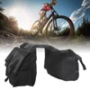 Bicycle Rear Seat Bag Black Large Capacity Canvas Waterproof Elastic
