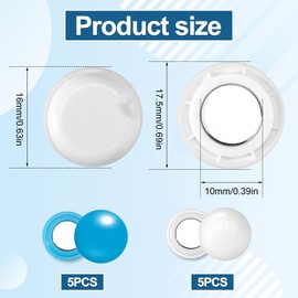 10 Paar Magnete für Laufnummern, Magnetische Startnummernclips Marathon-Startnummernclips Startnummernverschlüsse für Läufer Triathlon Laufen Radfahren (Blau, Weiß)