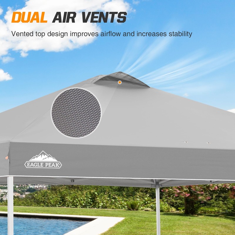 EAGLE PEAK Replacement Canopy Cover with Air Vent for 10x10