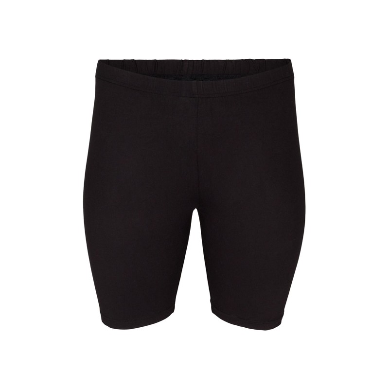 Zizzi Large Sizes Women's Plain Cycling Shorts Made of Viscose